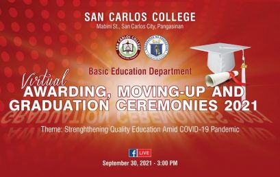 San Carlos College Conducts First Virtual Awarding, Moving-Up, and Graduation Ceremony for the Basic Education